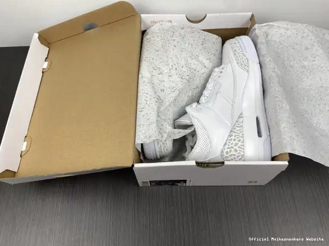 Official Maikesneakers White' Retro Jordan 3 'Triple 429487-111 Air PS 0504